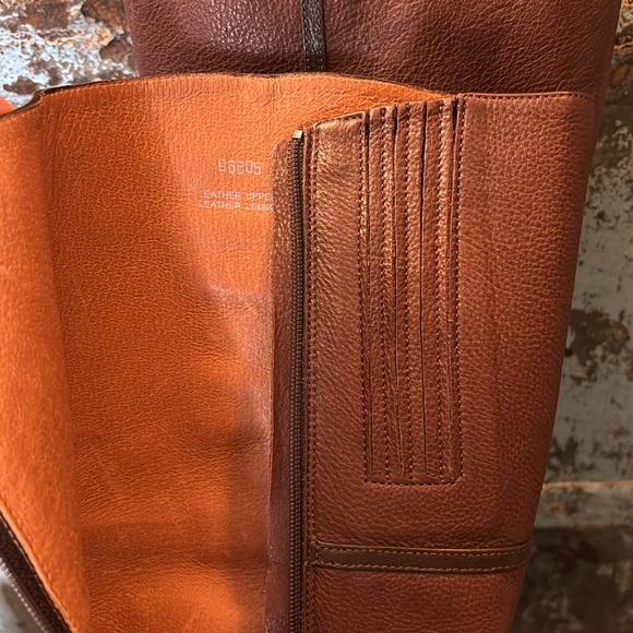 J.Crew Beckett Extended Calf Chocolate Brown Leather Knee-High Boots size 8 - Picture 15 of 15